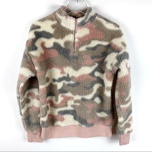 🌿Grayson Threads Camo Quarter Zip Sweater